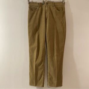 Izod Khaki Corduroy Flat Front 100% Cotton Pants